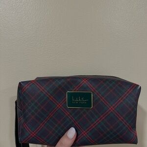Plaid Women's Makeup Bag - Purple and Red